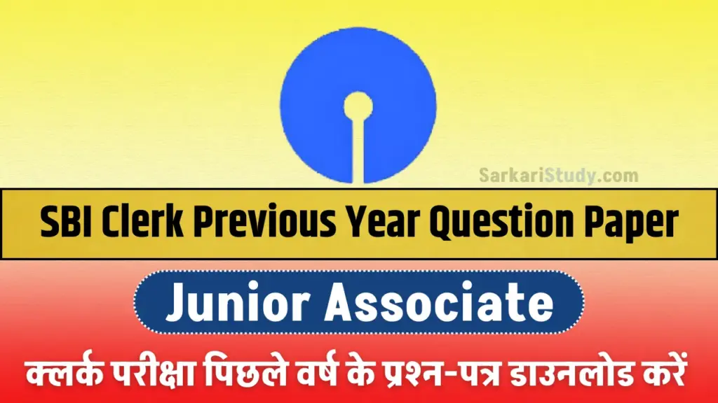 SBI Clerk Previous Year Question Paper